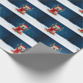 Engelse Bulldog met kerstcadeaus Cadeaupapier (Hoek)