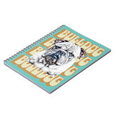 Engelse Bulldog met Retro Font Notitieboek (Linkerzijde)