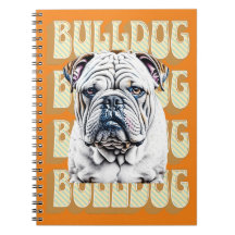 Engelse Bulldog met Retro Font