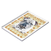 Engelse Bulldog met Retro Font Notitieboek (Linkerzijde)