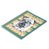 Engelse Bulldog met Retro Font Notitieboek (Linkerzijde)