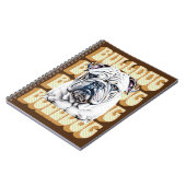 Engelse Bulldog met Retro Font Notitieboek (Linkerzijde)