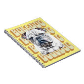 Engelse Bulldog met Retro Font Notitieboek (Rechterzijde)