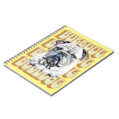 Engelse Bulldog met Retro Font Notitieboek (Linkerzijde)
