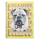 Engelse Bulldog met Retro Font Notitieboek (Voorkant)