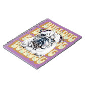 Engelse Bulldog met Retro Font Notitieboek (Linkerzijde)