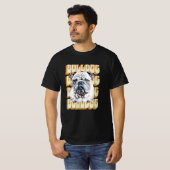 Engelse Bulldog met Retro Font T-shirt (Voorkant volledig)