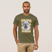 Engelse Bulldog met Retro Font T-shirt (Voorkant volledig)