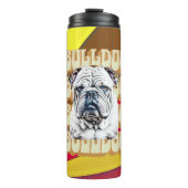 Engelse Bulldog met Retro Font Thermosbeker (Voorkant)