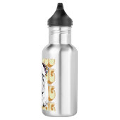 Engelse Bulldog met Retro Font Waterfles (Rechts)