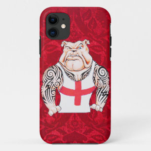 Engelse Bulldog met tribale Tattoos Case-Mate iPhone Case