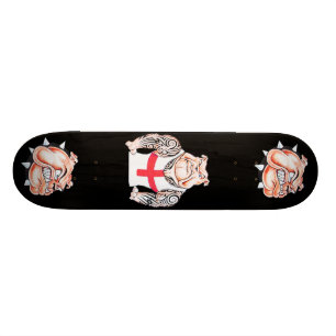 Engelse Bulldog met tribale Tattoos Persoonlijk Skateboard