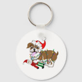 Engelse Bulldog met wiellampjes Sleutelhanger (Voorkant)