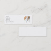 Engelse Bulldog Mini Visitekaartje (Voorkant / Achterkant)