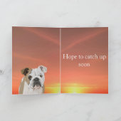 Engelse Bulldog "Missing You" Kaart (Binnen)