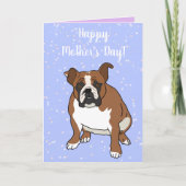 Engelse Bulldog Moederdag Kaart (Voorkant)