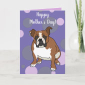 Engelse Bulldog Moederdagkaart Kaart (Voorkant)