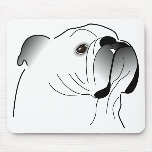 Engelse bulldog mousepad muismat (Voorkant)