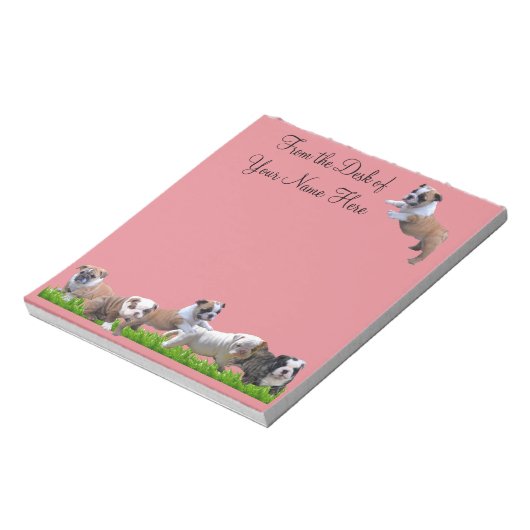 Engelse Bulldog Notitieblok (Linkerzijde)