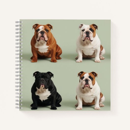 Engelse Bulldog Notitieboek (Voorkant)