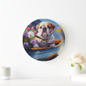 Engelse Bulldog op een peddel: een Schilderachtig  Grote Klok (Huis)