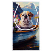 Engelse Bulldog op een peddel: een Schilderachtig Klein Cadeauzakje (Achterkant)