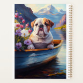 Engelse Bulldog op een peddel: een Schilderachtig Planner (Achterkant)