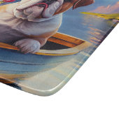 Engelse Bulldog op een peddel: een Schilderachtig  Snijplank (Hoek)