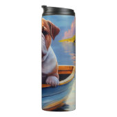 Engelse Bulldog op een peddel: een Schilderachtig Thermosbeker (Geroteerd rechts)