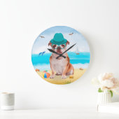 Engelse Bulldog op Strand Grote Klok (Huis)