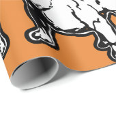 Engelse Bulldog Oranje Print Birthday Cadeaupapier (Rol Hoek)