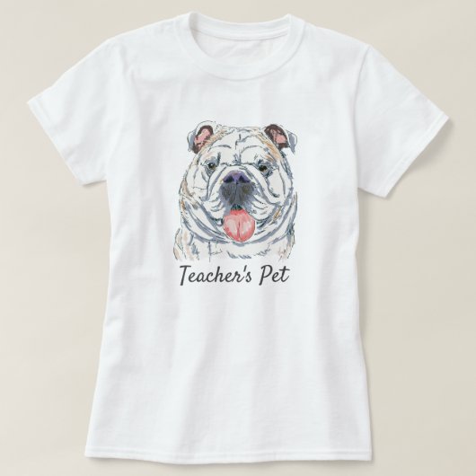 Engelse Bulldog Original Realistic tekening T-shirt (Design voorkant)