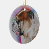 Engelse Bulldog-ornament Keramisch Ornament (Rechts)