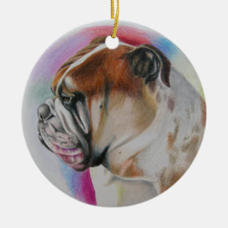 Engelse Bulldog-ornament Keramisch Ornament