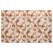 ENGELSE BULLDOG Painterly Waterverf Dog Patroon Stof (Fat Quarter)