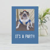 Engelse Bulldog Party-uitnodigingen Kaart (Staand voorkant)