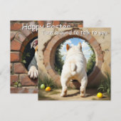 Engelse Bulldog - Pasen Feestdagenkaart (Voorkant / Achterkant)