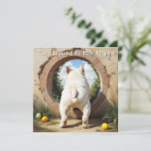 Engelse Bulldog - Pasen Feestdagenkaart (Staand voorkant)