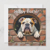 Engelse Bulldog - Pasen Feestdagenkaart (Achterkant)