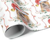 Engelse Bulldog Patroon Kerstmis Cadeaupapier (Rol Hoek)
