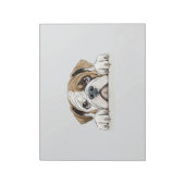 Engelse Bulldog Peeking Schattige Schattig Funny A Notitieblok (Linkerzijde)