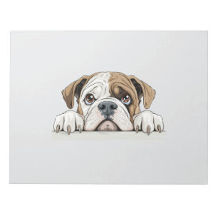 Engelse Bulldog Peeking Schattige Schattig Funny A Notitieblok