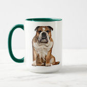 Engelse Bulldog Personalized Mug Mok (Links)
