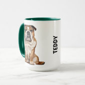 Engelse Bulldog Personalized Mug Mok (Voorkant links)