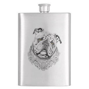 Engelse Bulldog Pet Animal Natuur Illustratie Kuns Flacon