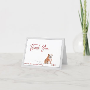 Engelse Bulldog Pet Dog Personaliseer Botlint Bedankkaart