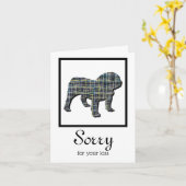 Engelse Bulldog Pet Sympathcard Kaart (Gele Bloem)