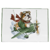 Engelse Bulldog Piloot Vliegtuig Groot Cadeauzakje (Achterkant)