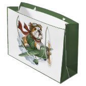 Engelse Bulldog Piloot Vliegtuig Groot Cadeauzakje (Achterkant Gekanteld)