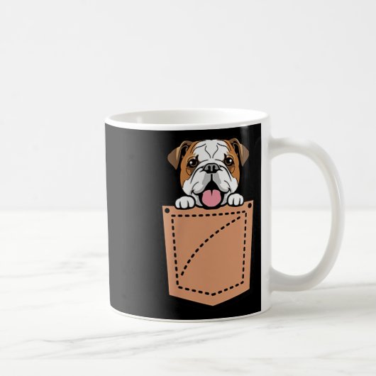 Engelse Bulldog Pocket Dog Koffiemok (Rechts)